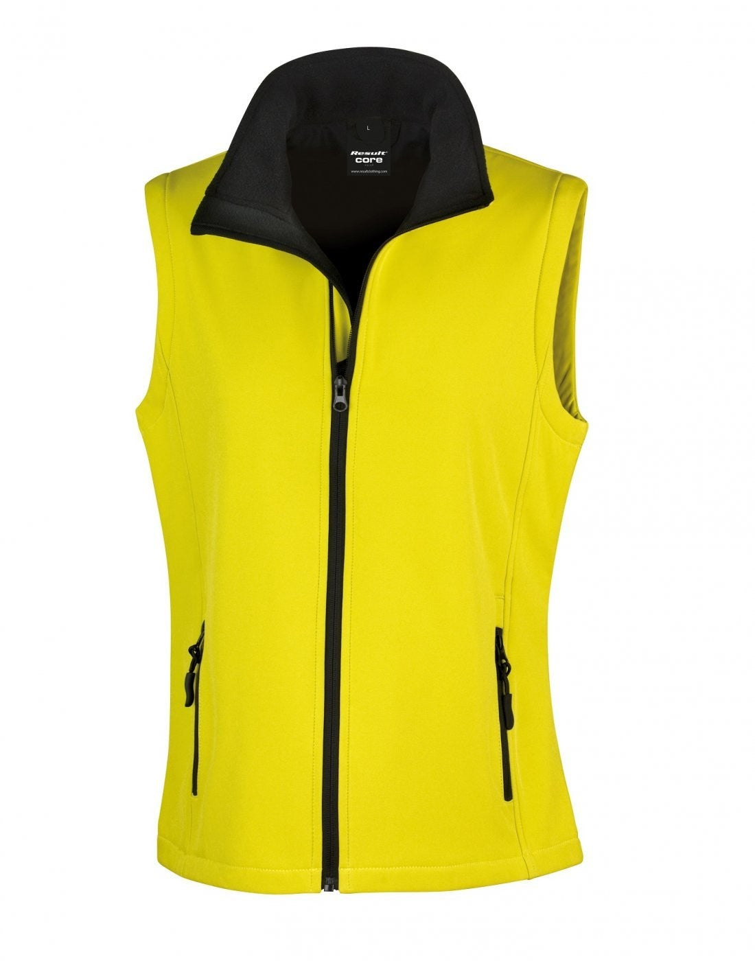 Women's Printable Softshell Bodywarmer | YELLOW/BLACK