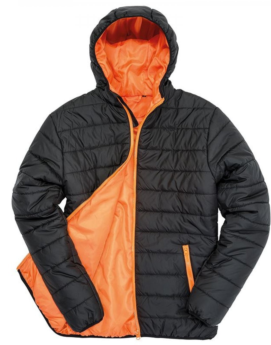 Soft Padded Jacket | BLACK/ORANGE