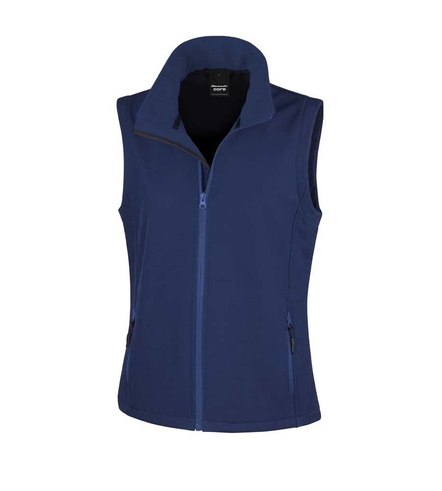 Women's Printable Softshell Bodywarmer | NAVY/NAVY