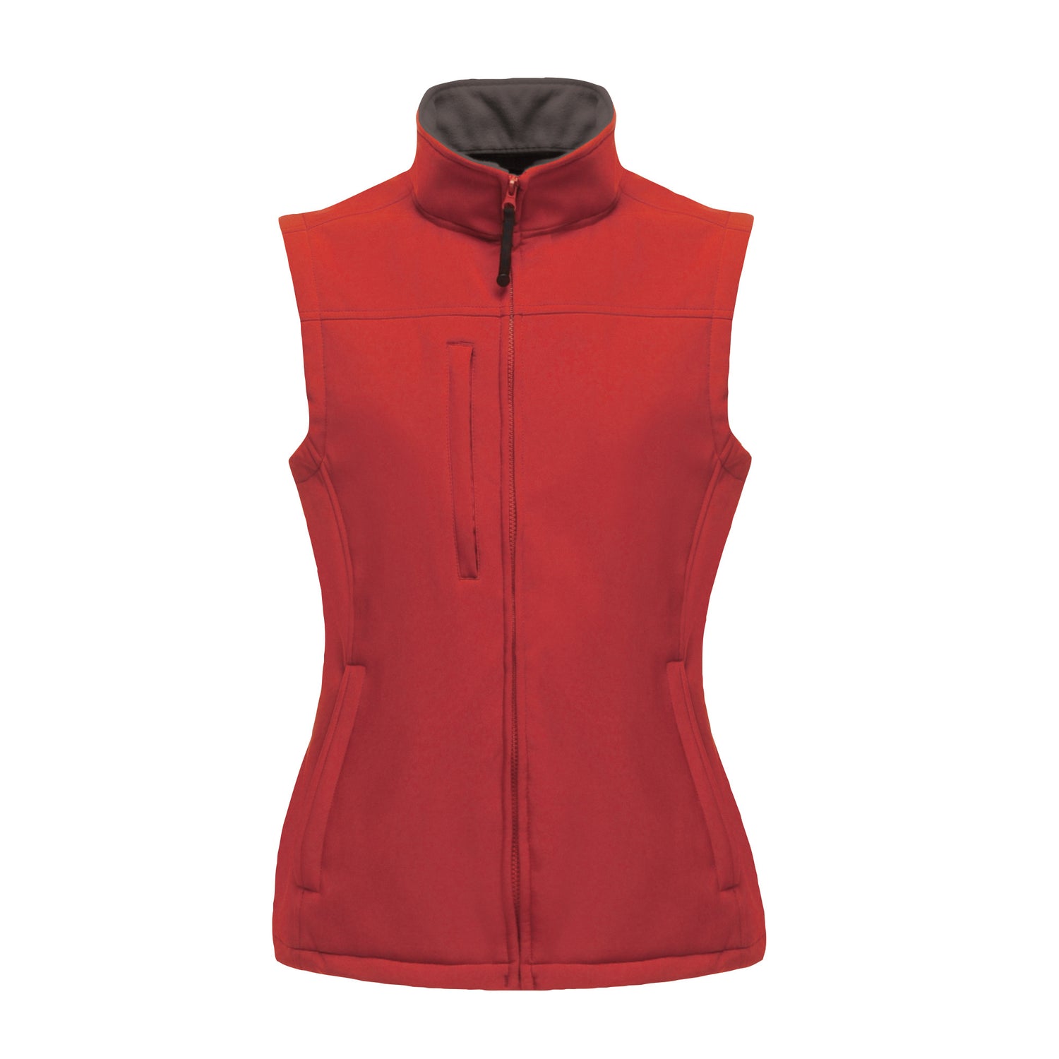 Womens Flux Softshell Bodywarmer | CLASSIC RED/SEAL GREY