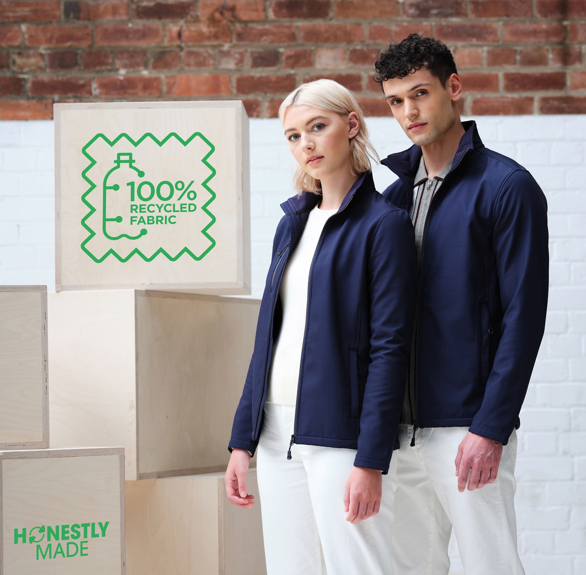 Honestly Made Recycled Softshell Jacket | NAVY