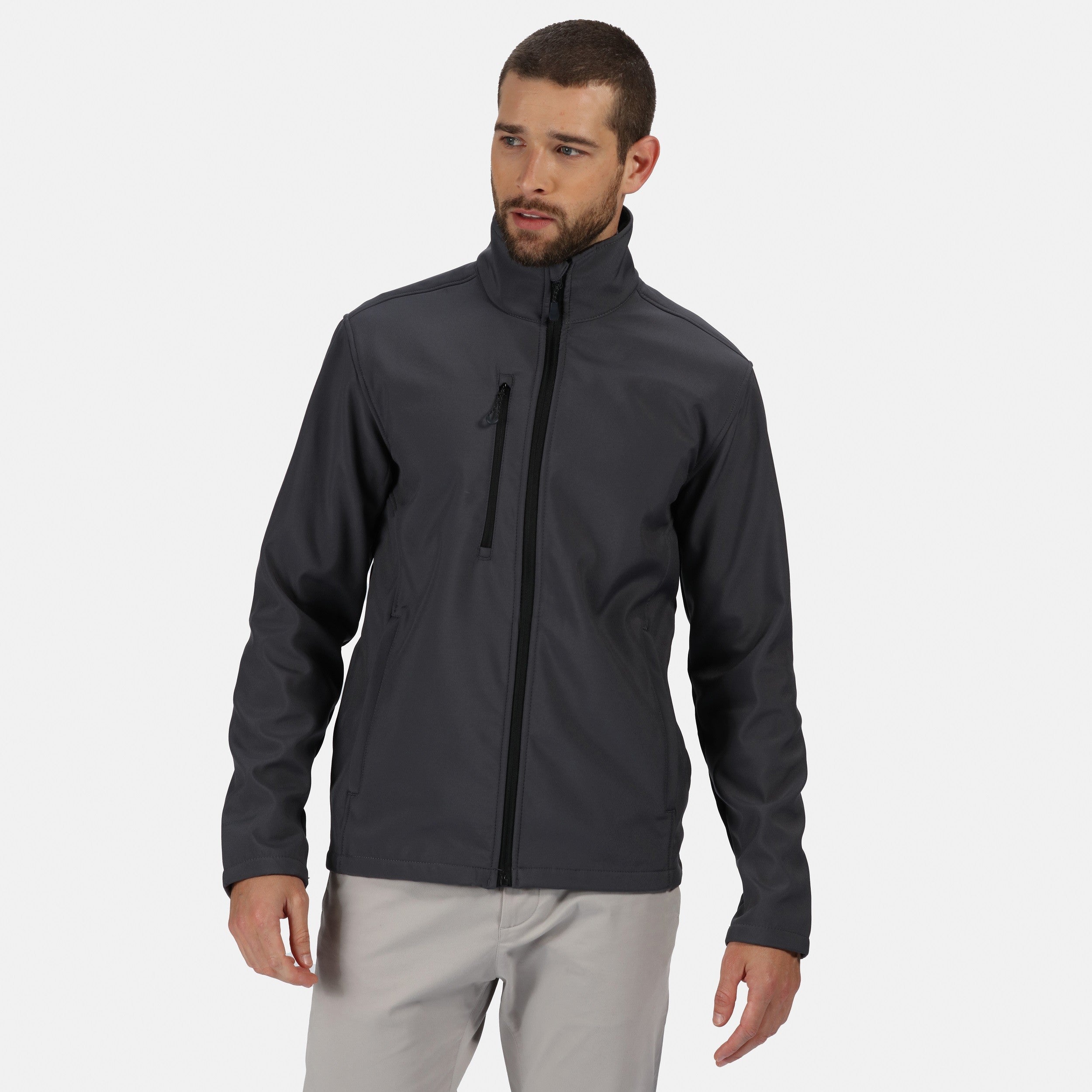 Honestly Made Recycled Softshell Jacket | SEAL GREY