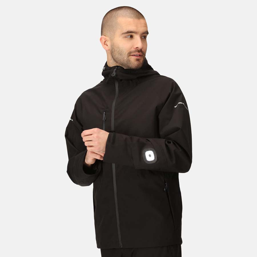 X-Pro Beacon Brite Light Waterproof Jacket | SEAL GREY/BLACK