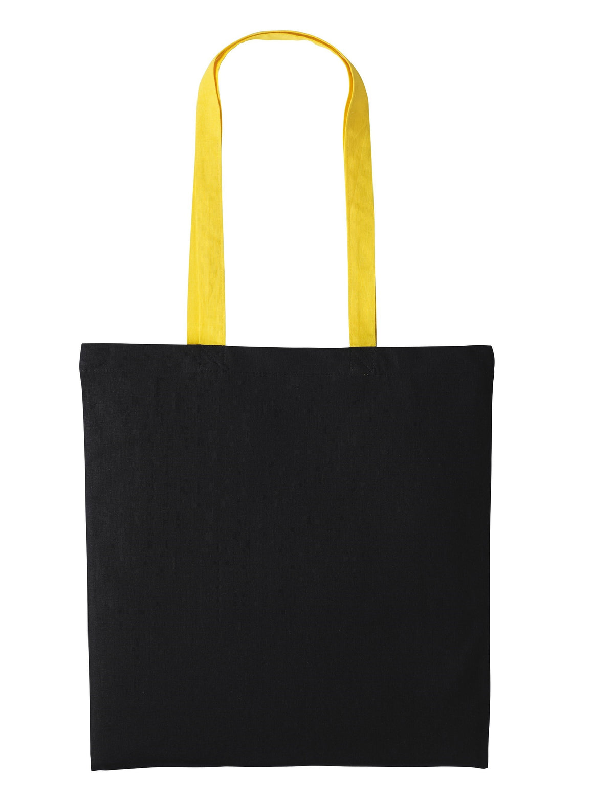 Varsity Cotton Tote Long Handle | BLACK/SUNFLOWER