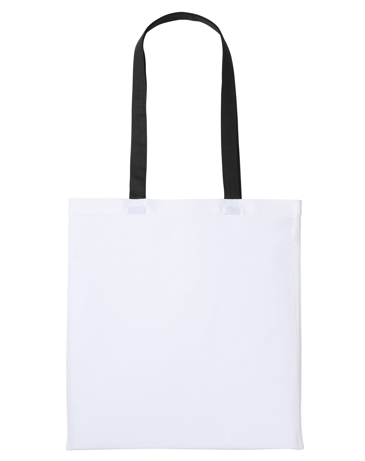 Varsity Cotton Tote Long Handle | WHITE/BLACK