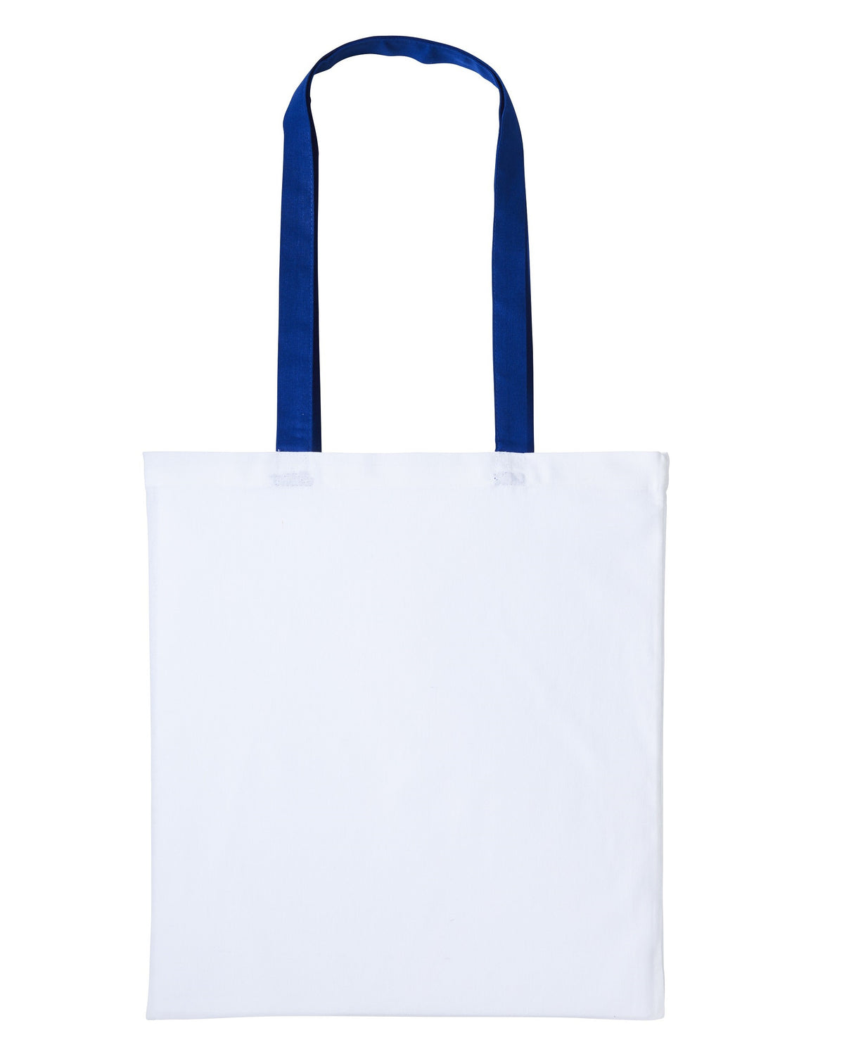 Varsity Cotton Tote Long Handle | WHITE/ROYAL