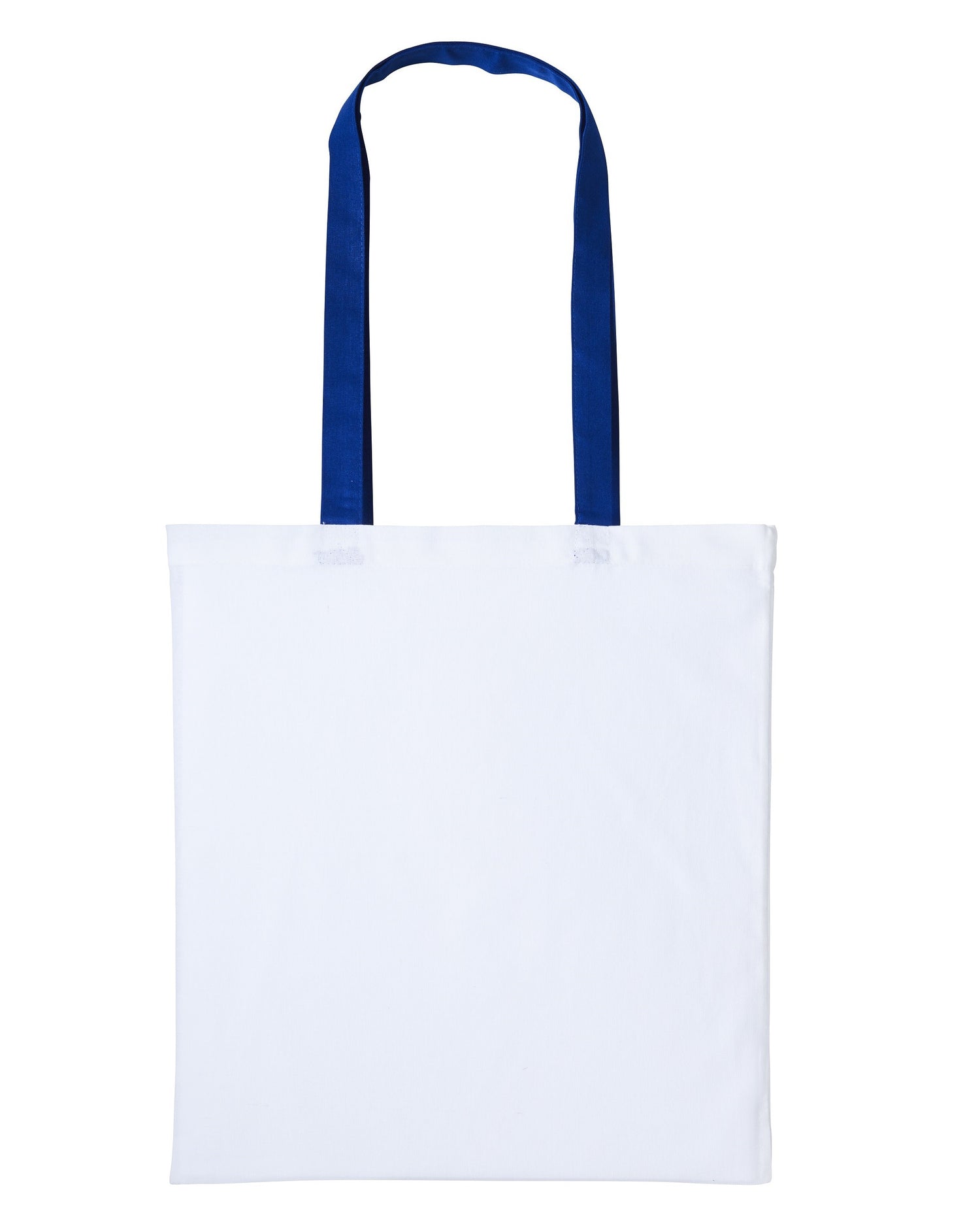 Varsity Cotton Tote Long Handle | WHITE/ROYAL