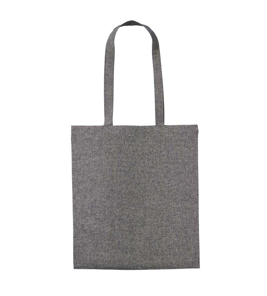 Recycled Cotton Shopper Long Handle | BLACK MARL