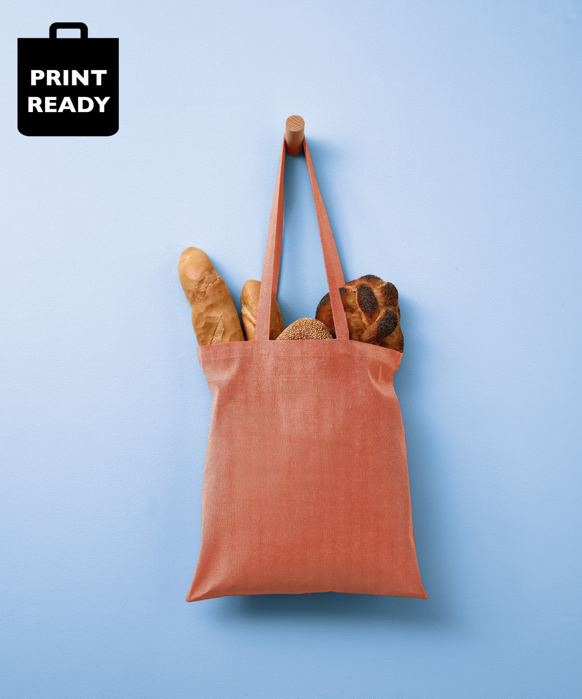 Recycled Cotton Shopper Long Handle | SKY BLUE MARL