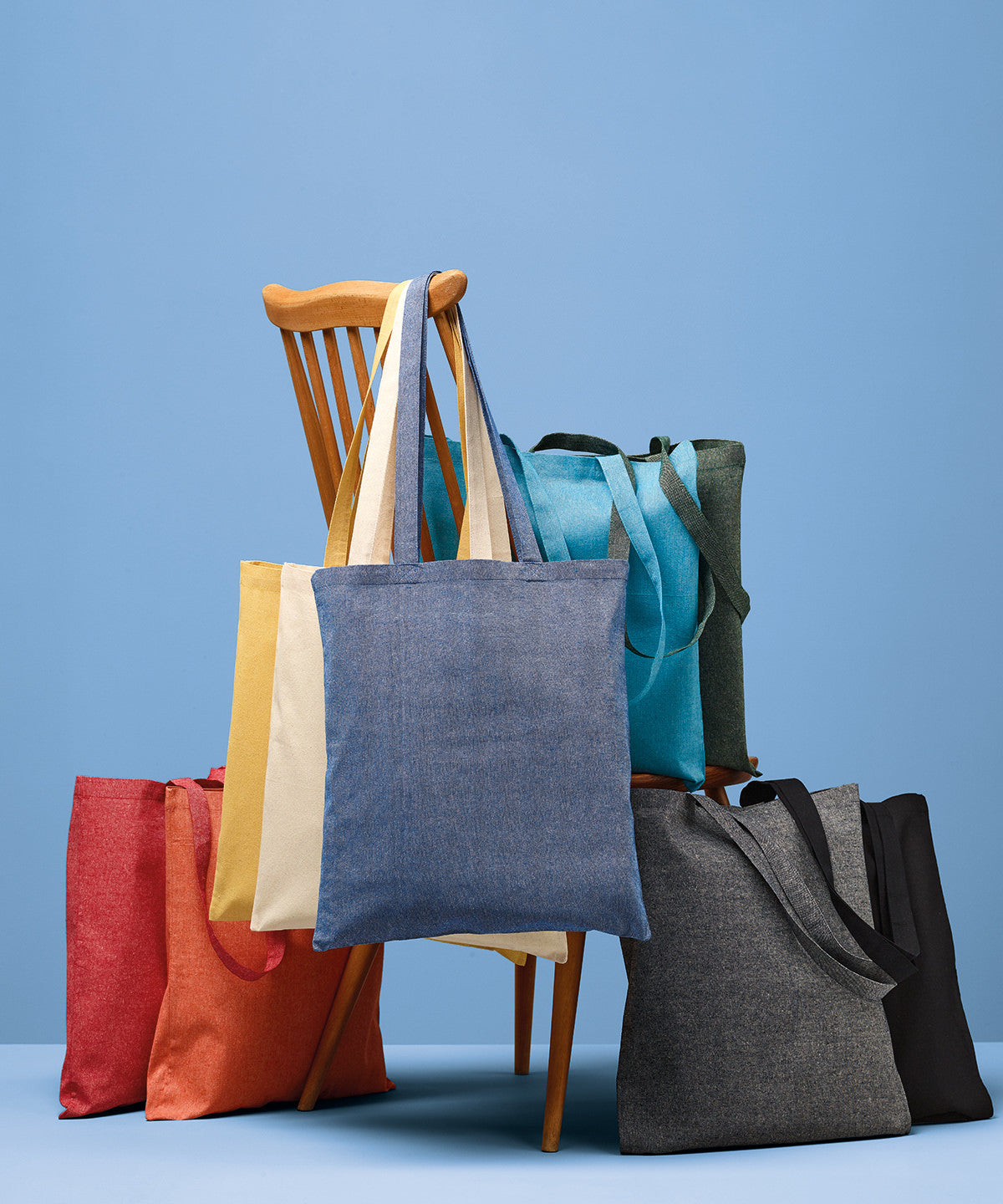 Recycled Cotton Shopper Long Handle | GREEN MARL
