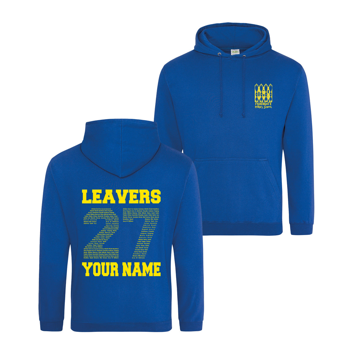 Fishergate School Leavers Hoodie (with Name) | ROYAL