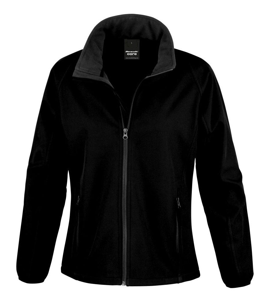 Ladies Printable Softshell | BLACK/BLACK