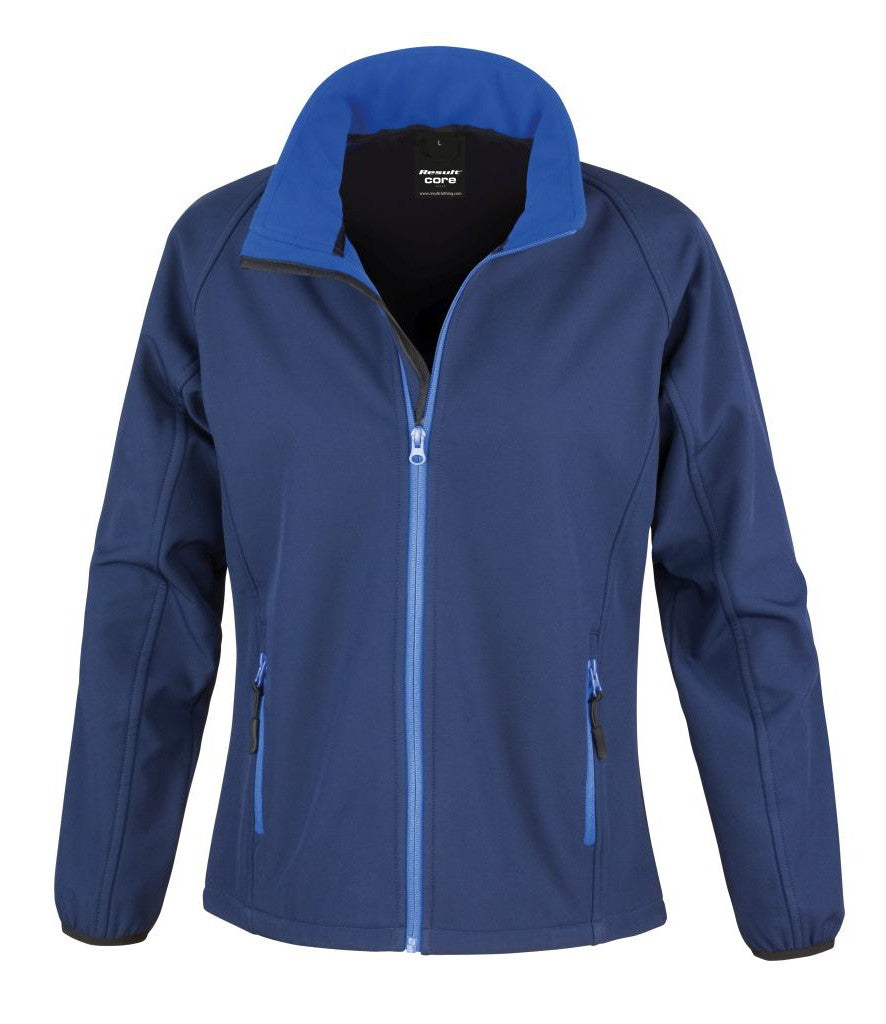 Ladies Printable Softshell | NAVY/ROYAL