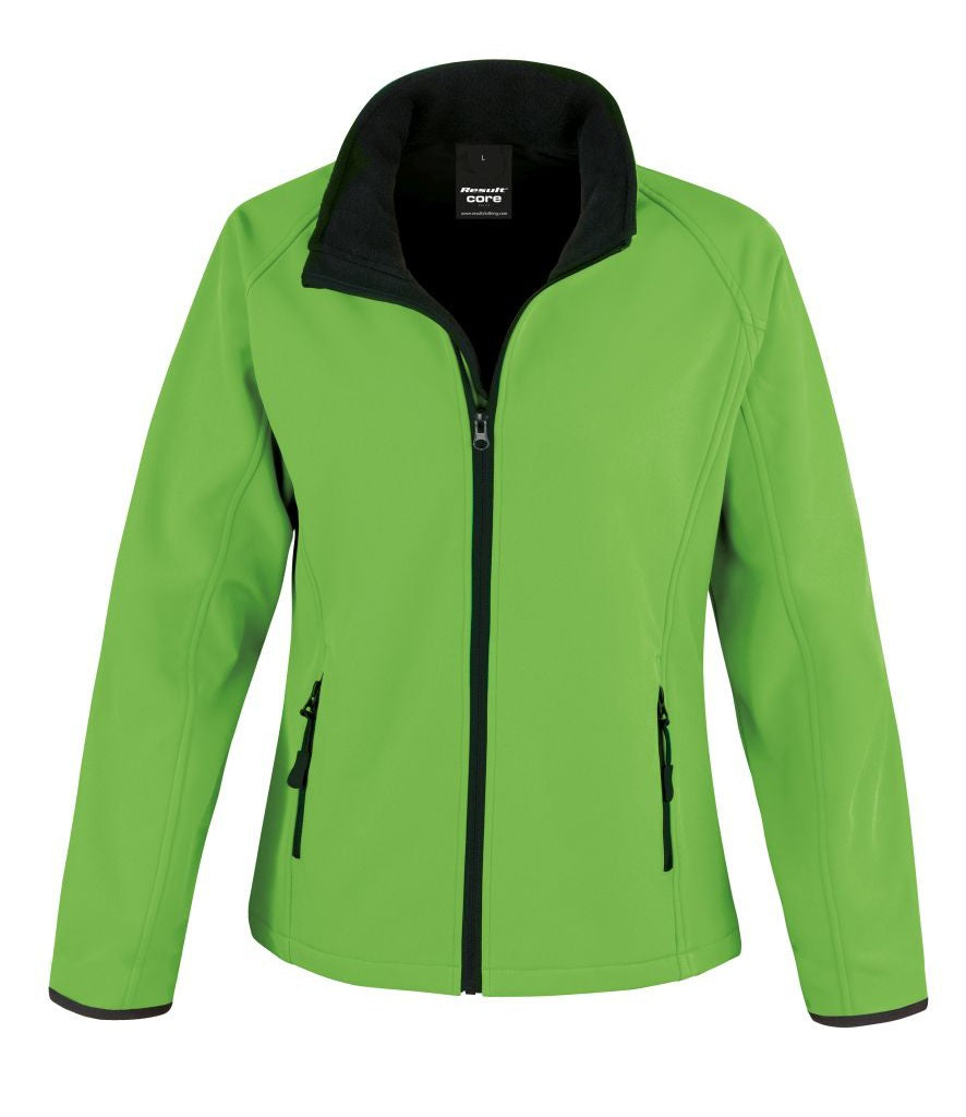 Ladies Printable Softshell | VIVID GREEN/BLACK