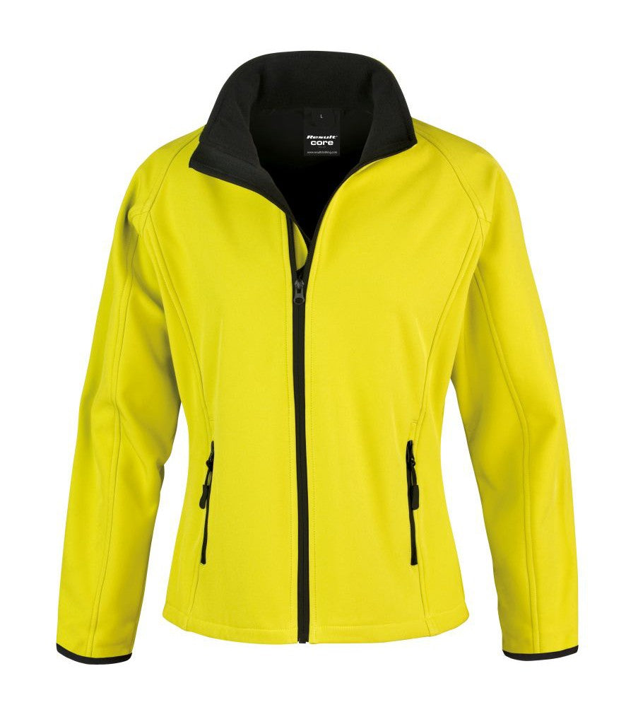 Ladies Printable Softshell | YELLOW/BLACK