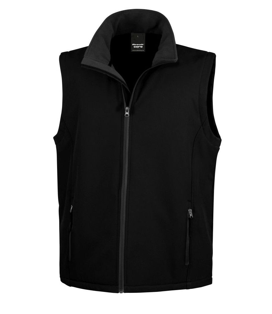 Printable Softshell Bodywarmer | BLACK/BLACK