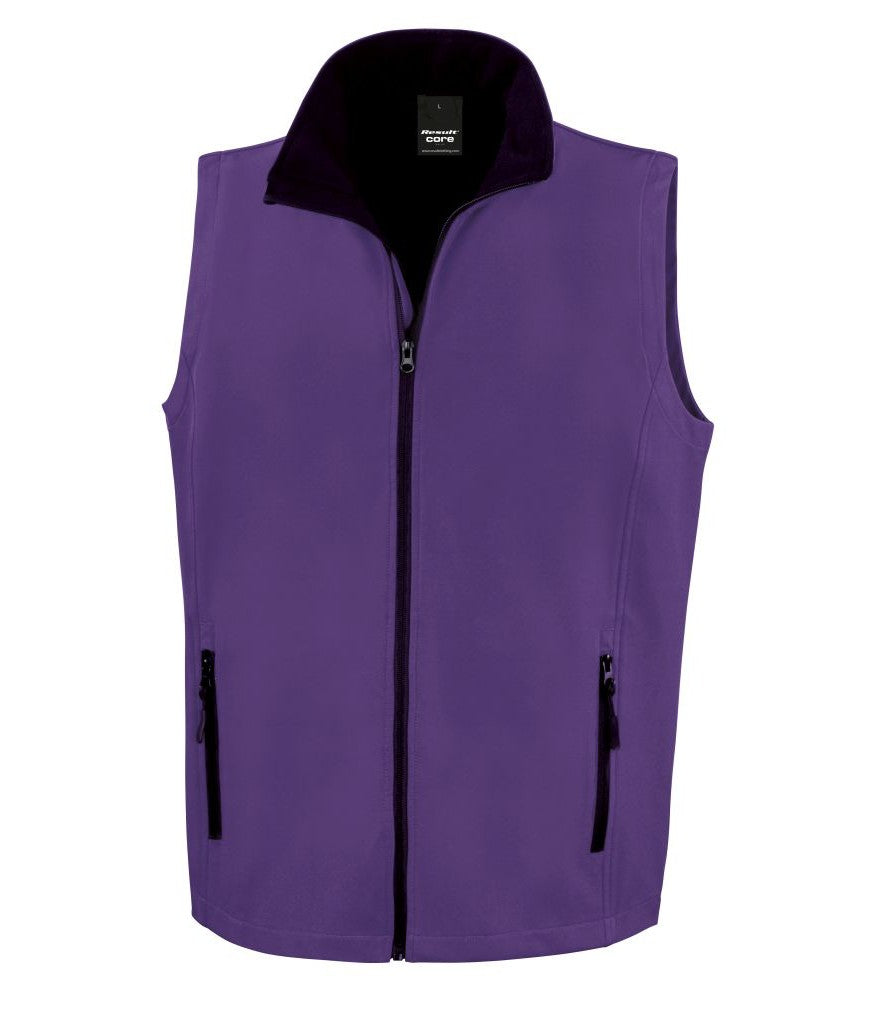 Printable Softshell Bodywarmer | PURPLE/BLACK
