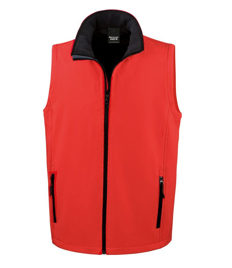 Printable Softshell Bodywarmer | RED/BLACK