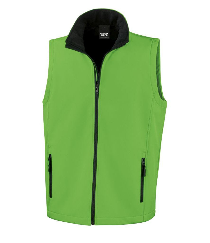 Printable Softshell Bodywarmer | VIVID GREEN/BLACK