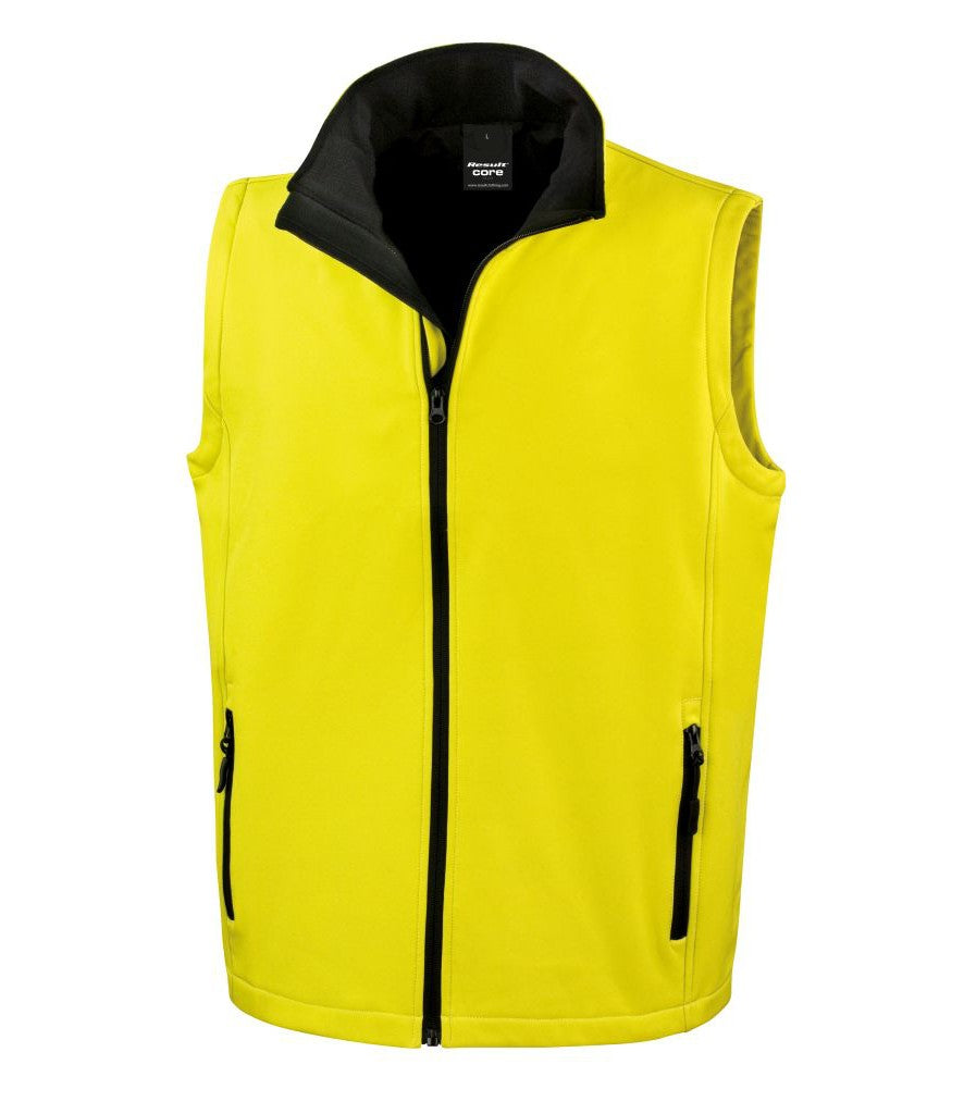 Printable Softshell Bodywarmer | YELLOW/BLACK