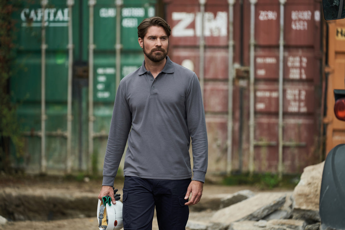 Pro Long Sleeve Polo | WHITE