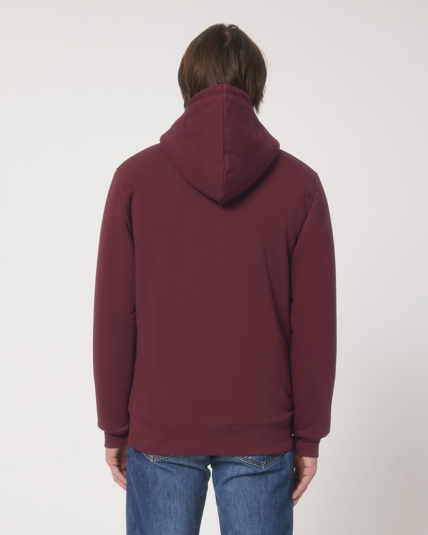 Unisex Hygger Sherpa Zip-Through Sweatshirt | BURGUNDY