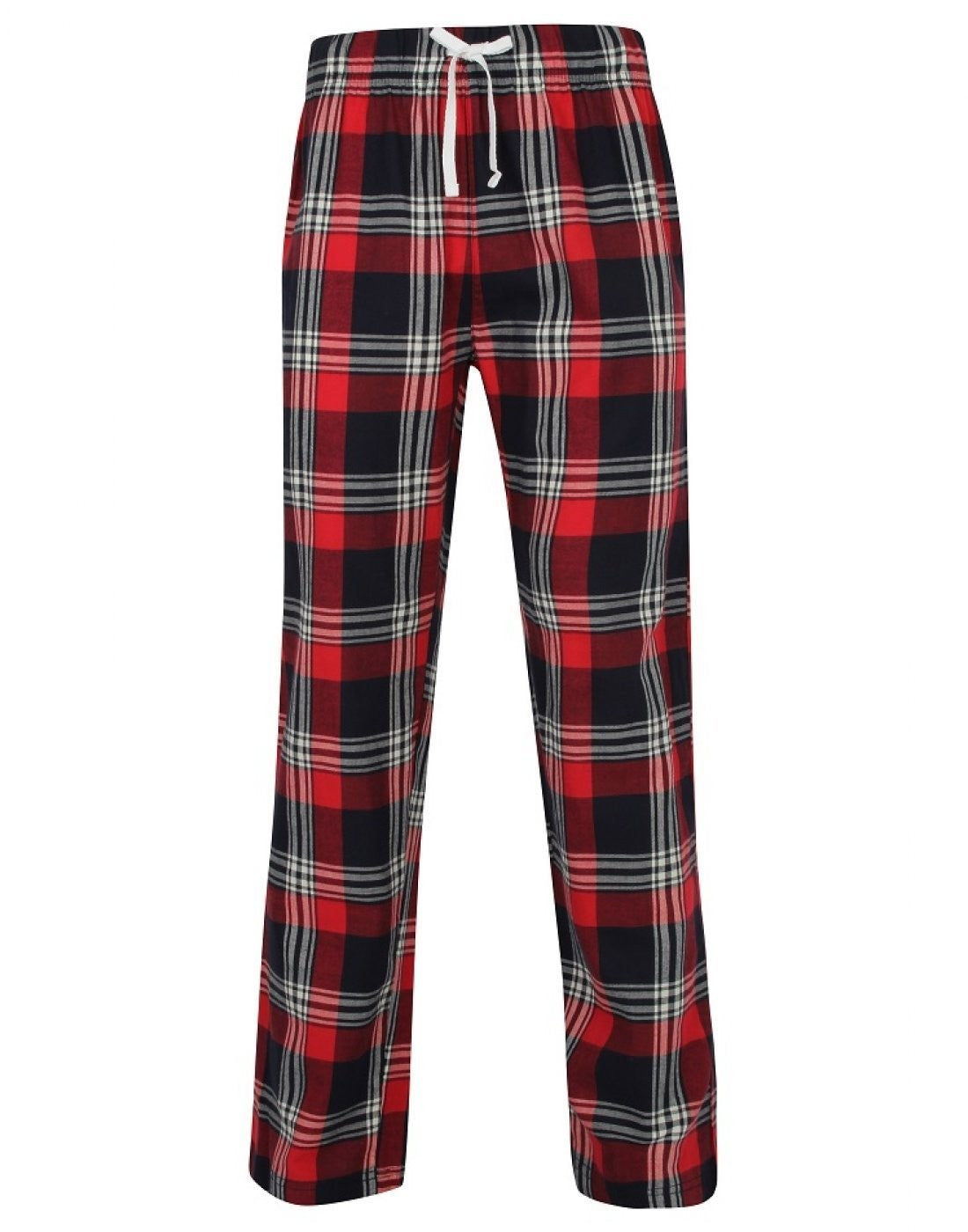 Mens Tartan Lounge Pants | RED/NAVY
