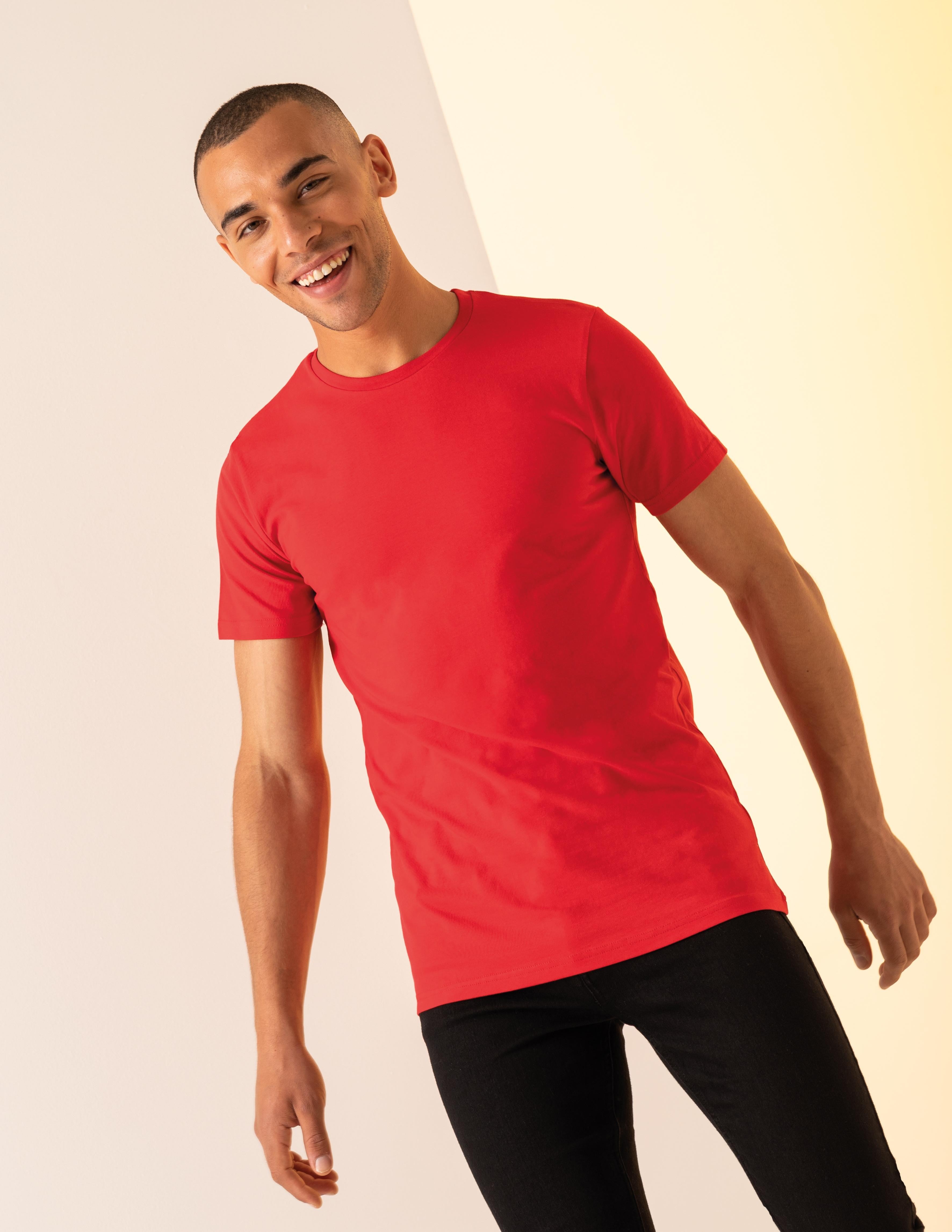 Mens Feel Good Stretch T-Shirt | BRIGHT RED
