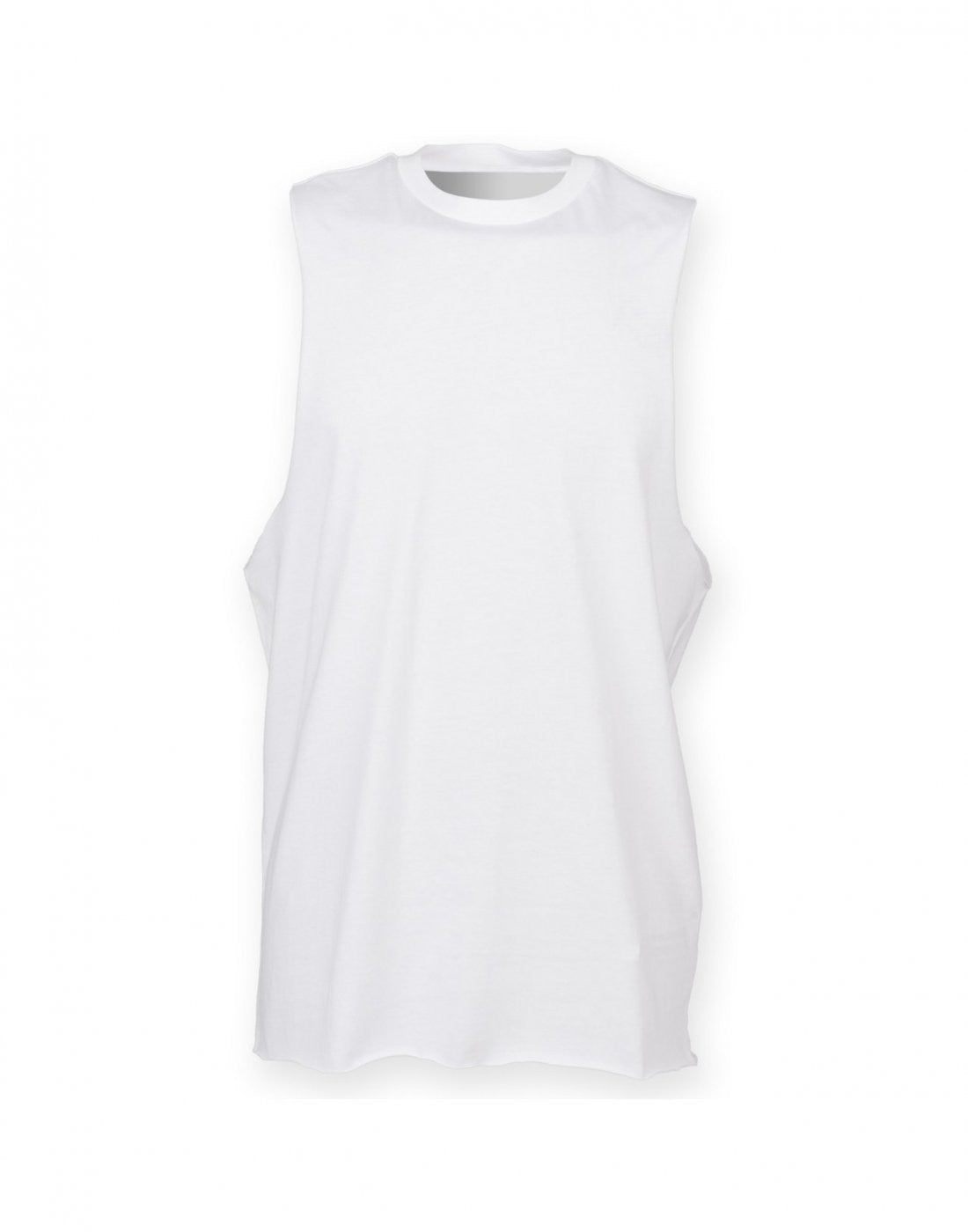 High Neck Slash Armhole Vest | WHITE
