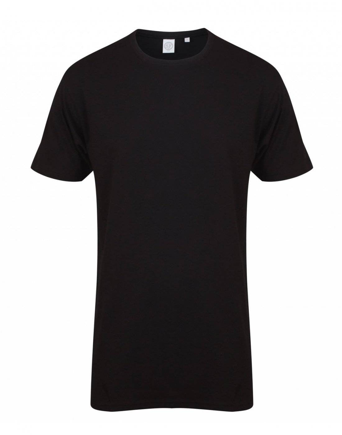 Longline T-Shirt With Dipped Hem | BLACK