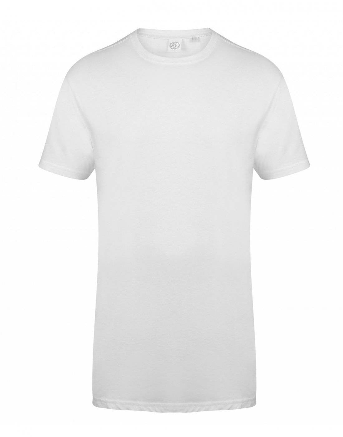 Longline T-Shirt With Dipped Hem | WHITE