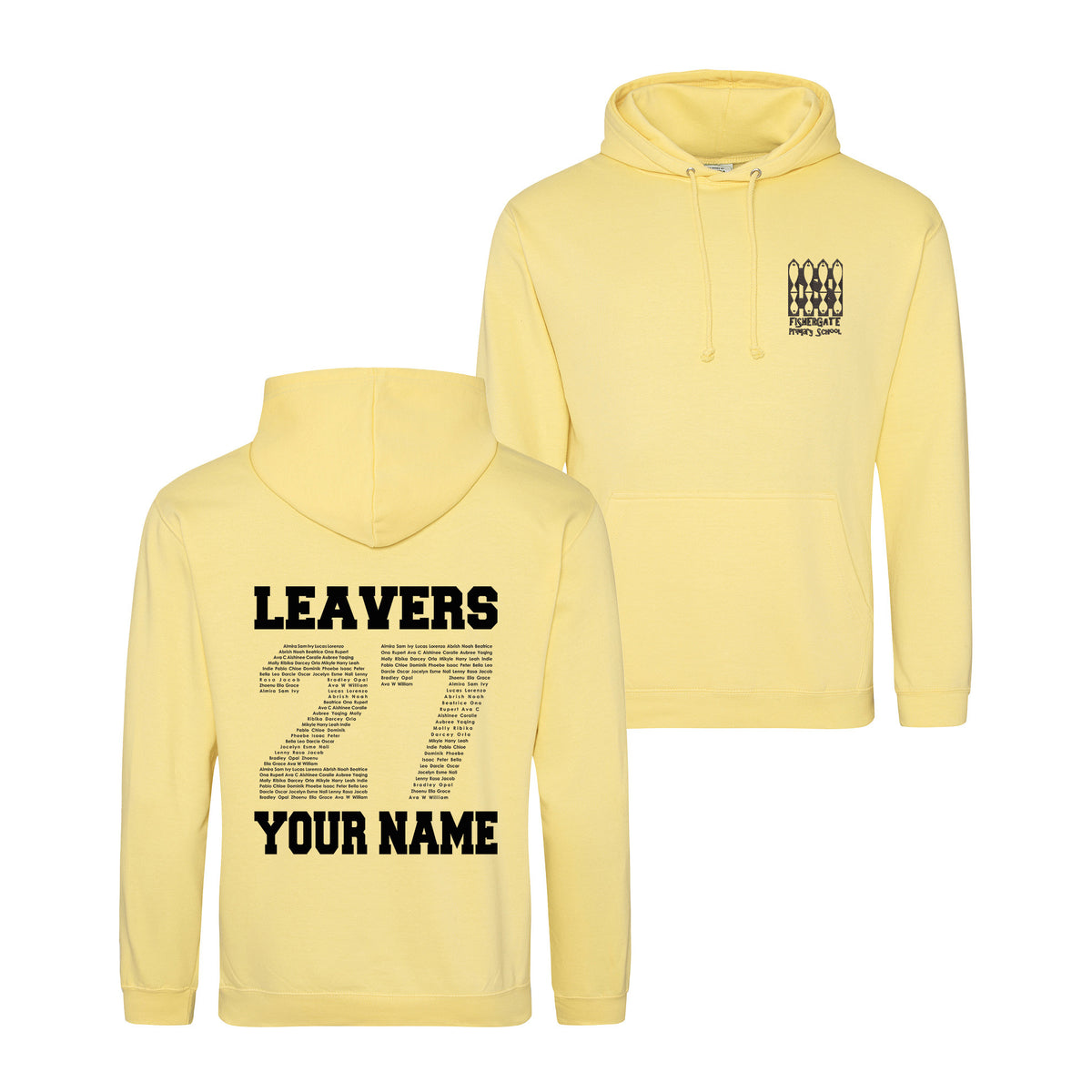Fishergate School Leavers Hoodie (with Name) | SHERBET LEMON