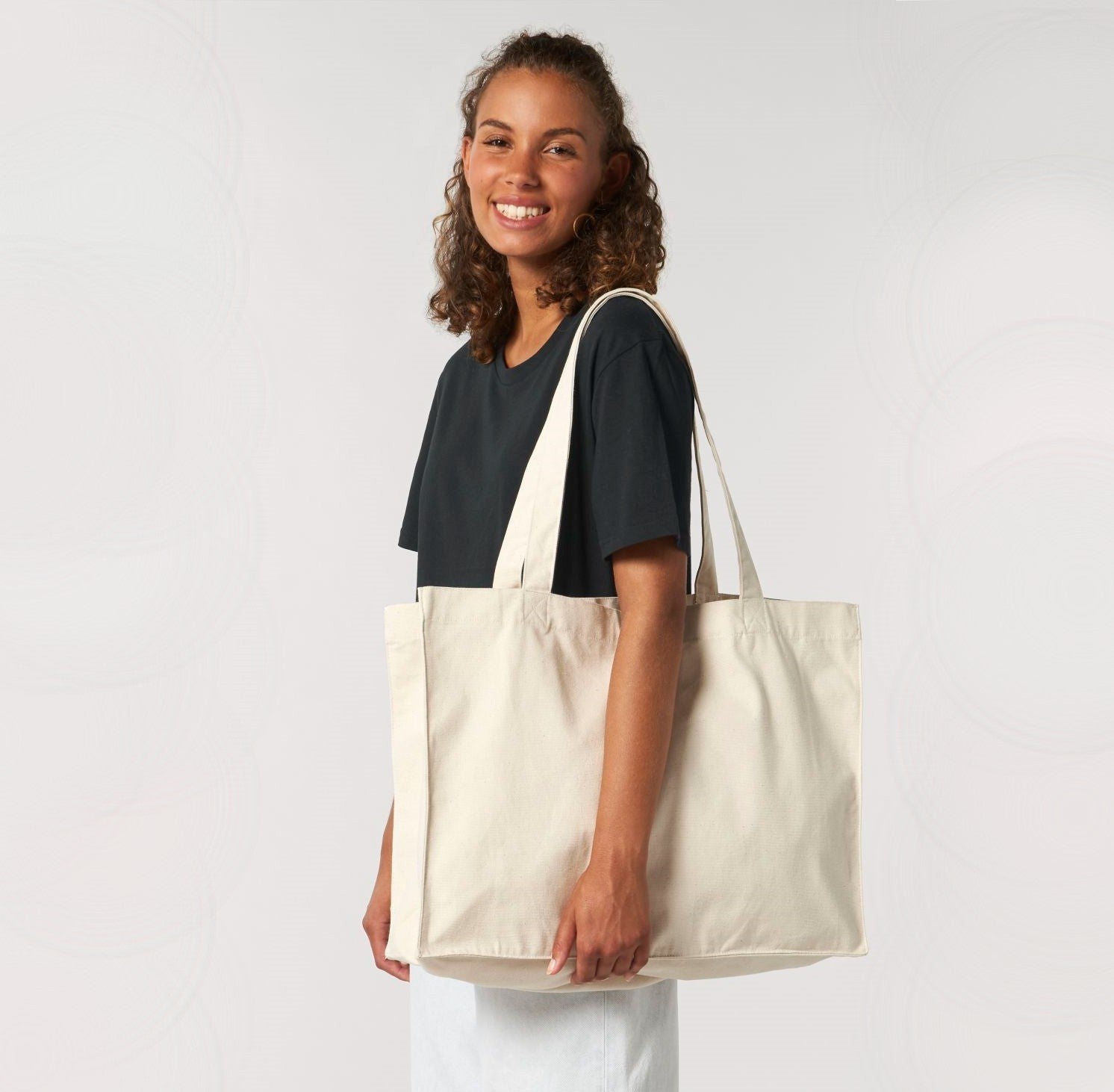 Woven Shopping Bag | BLACK