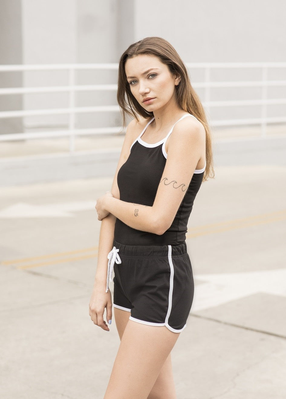 Women's Retro Shorts | BRIGHT PINK/WHITE