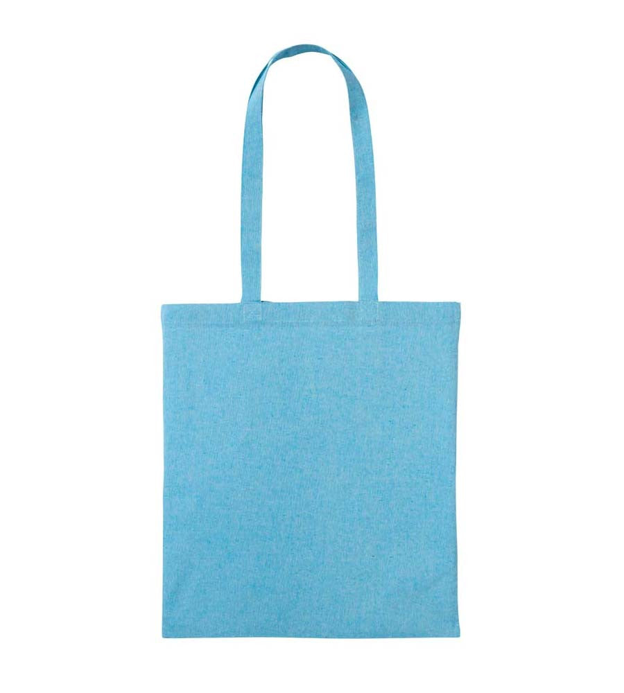Recycled Cotton Shopper Long Handle | SKY BLUE MARL