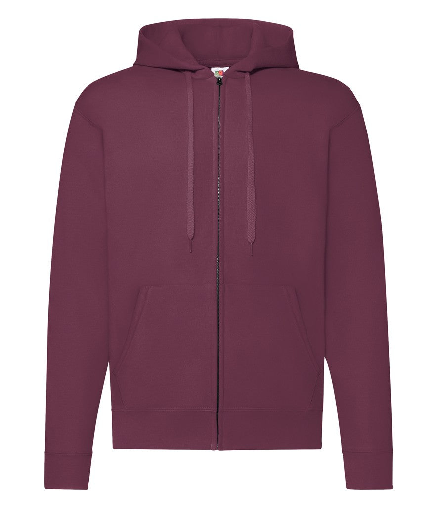 Zip Through Hooded Sweat | BURGUNDY