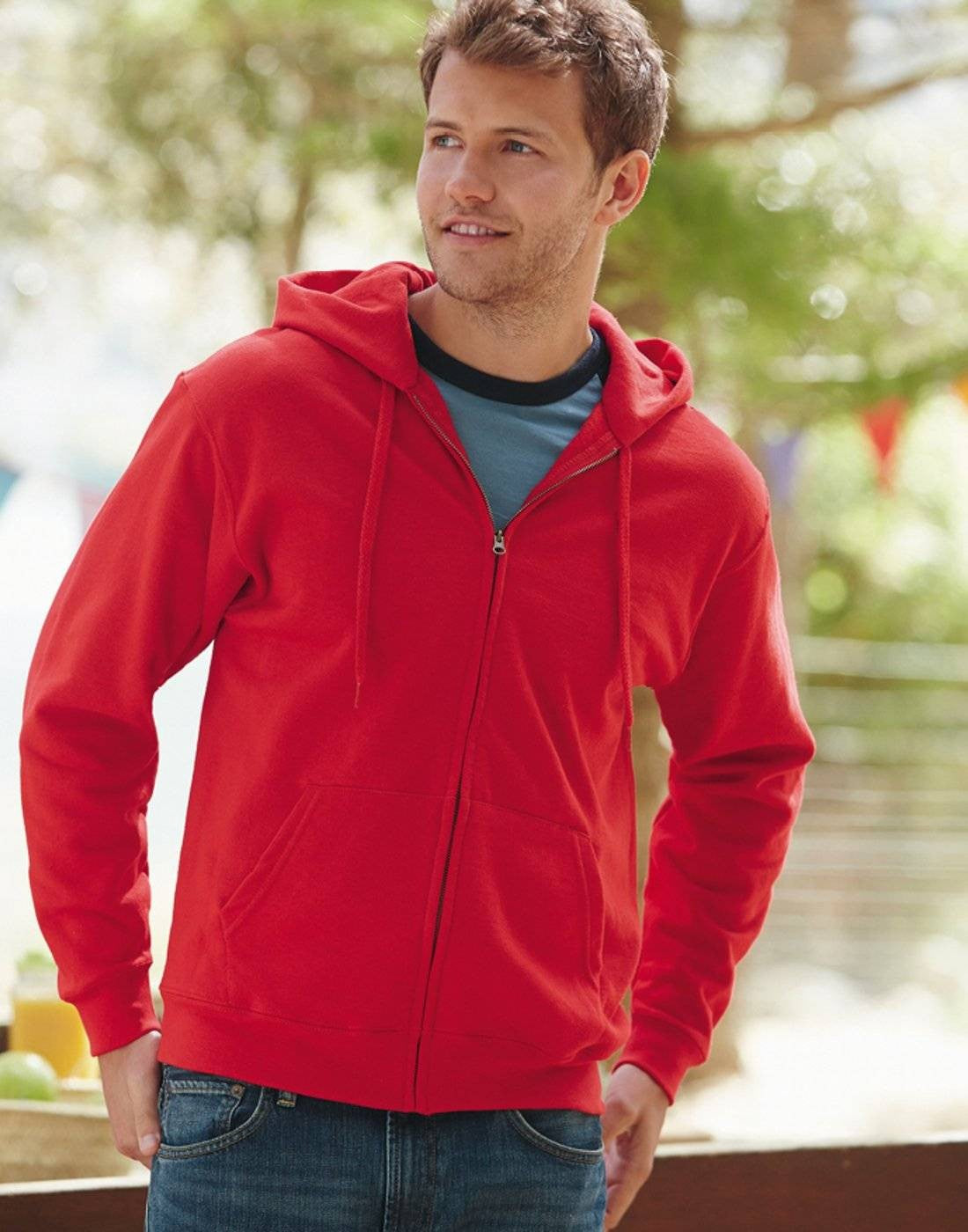 Zip Through Hooded Sweat | CLASSIC OLIVE