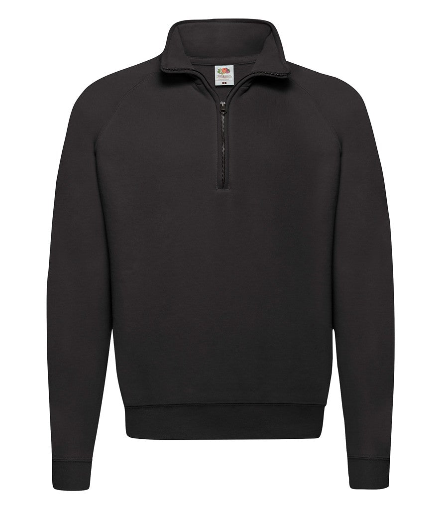 Zip Neck Sweat | BLACK