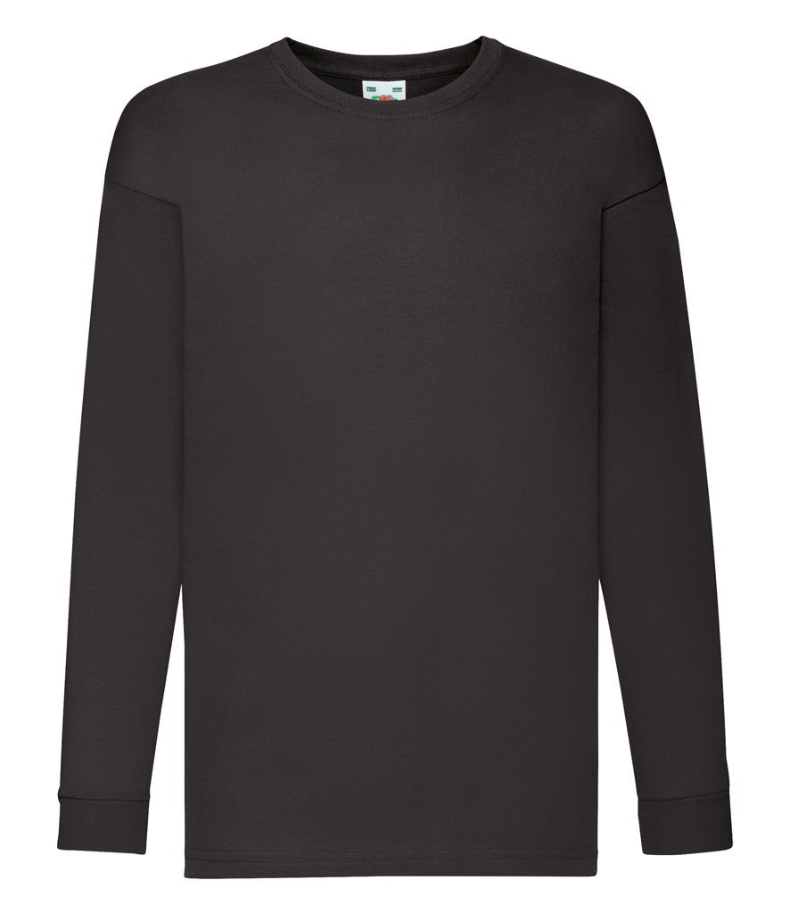 Kids Long Sleeve Valueweight T | BLACK