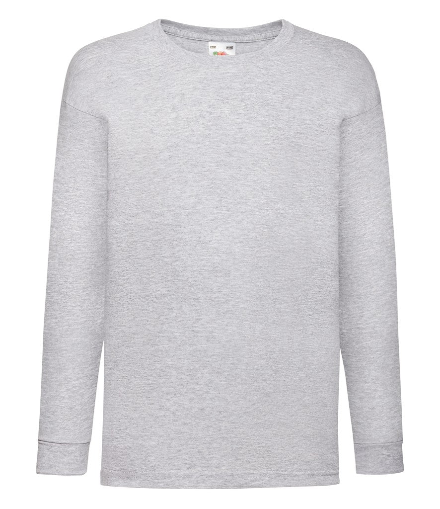 Kids Long Sleeve Valueweight T | HEATHER GREY