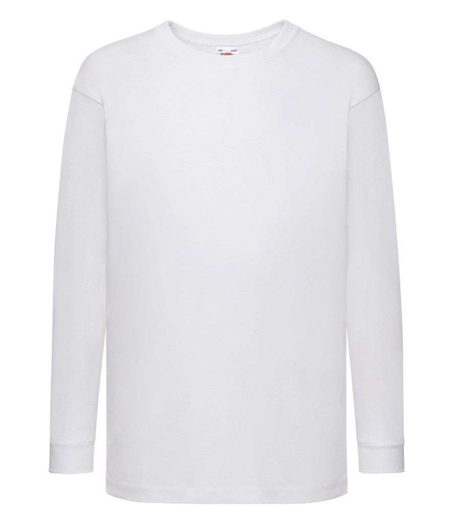 Kids Long Sleeve Valueweight T | WHITE