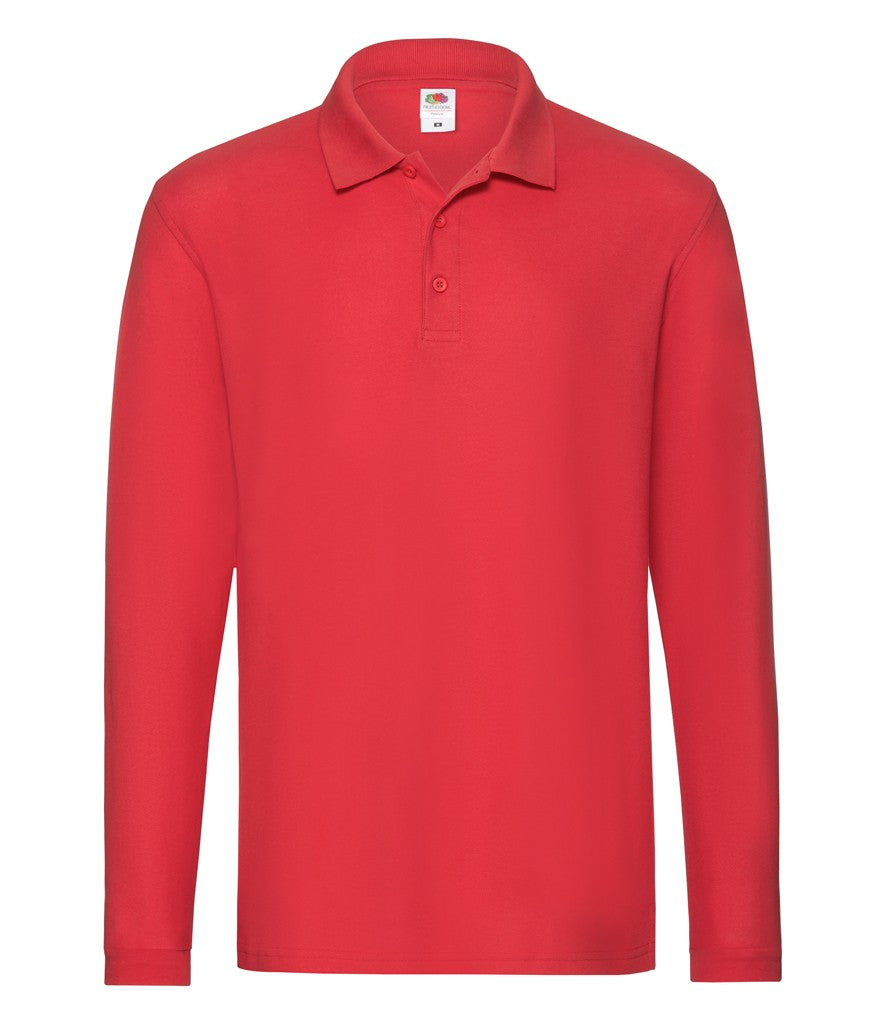Long Sleeve Polo | RED