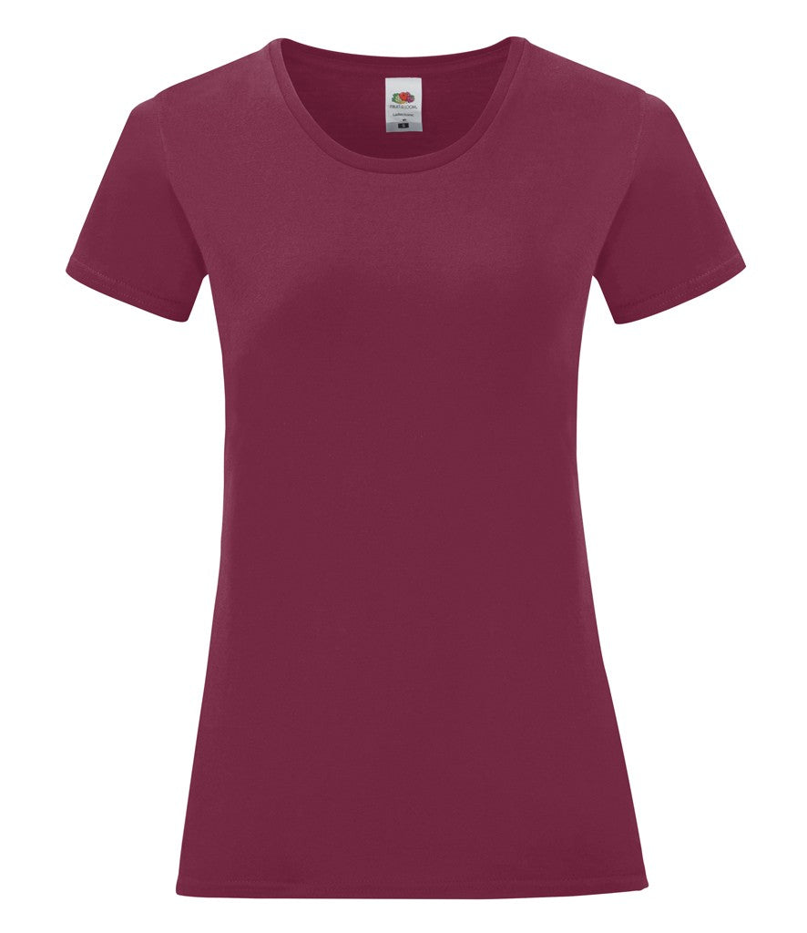 Ladies Iconic T | BURGUNDY