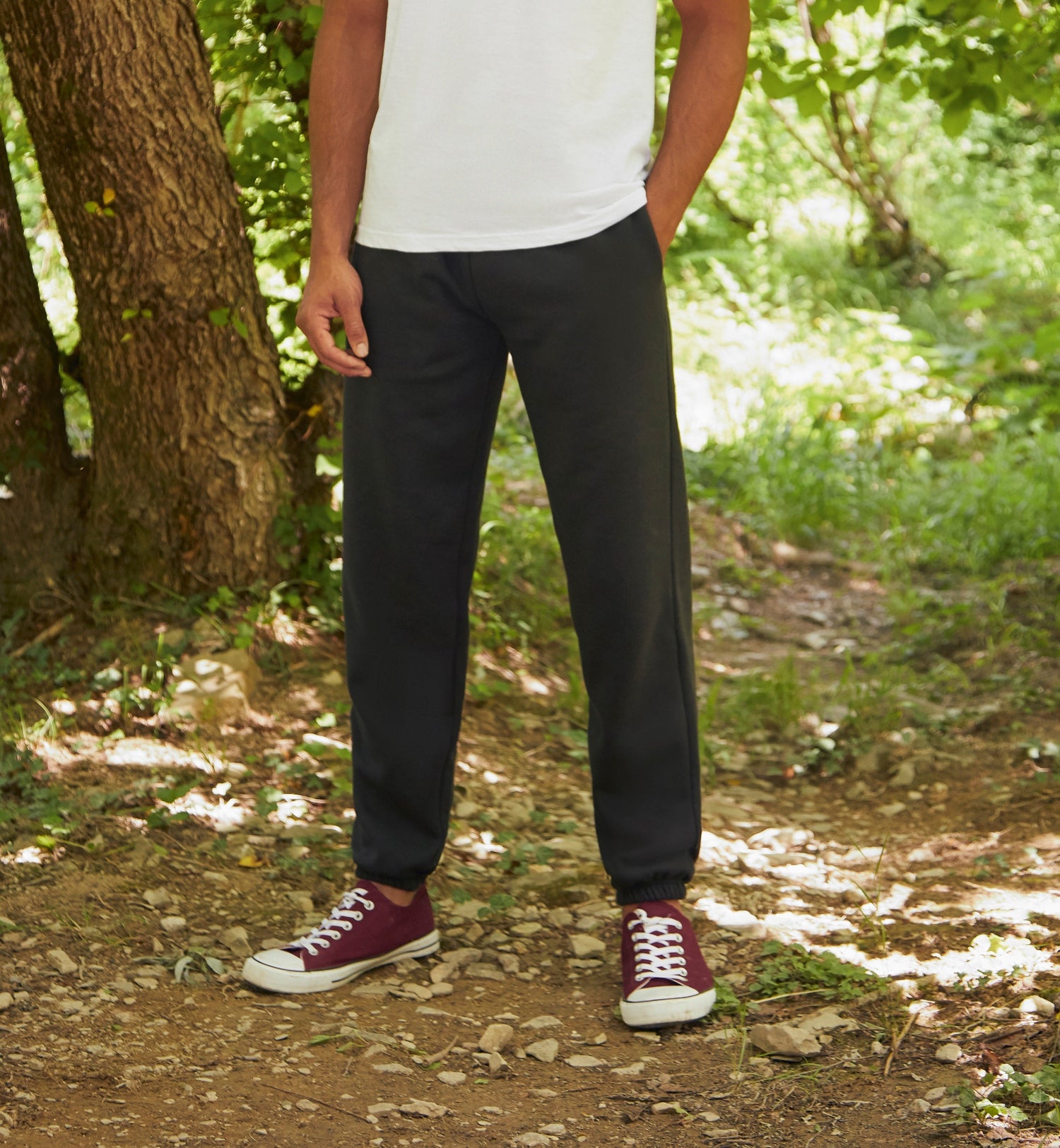 Premium 70/30 Elasticated Jog Pants | HEATHER GREY