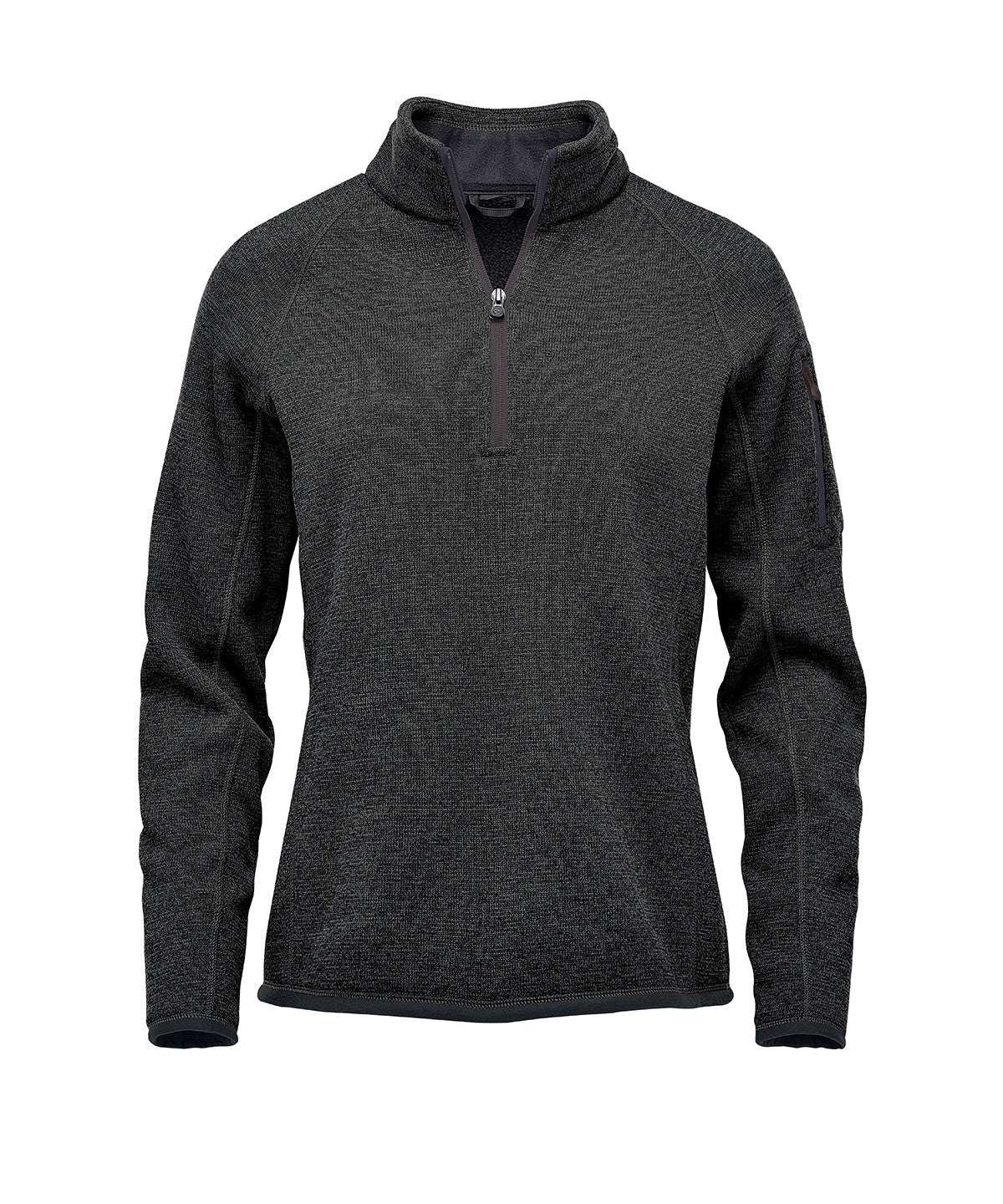 Ladies Avalante Quarter Zip Fleece | BLACK HEATHER