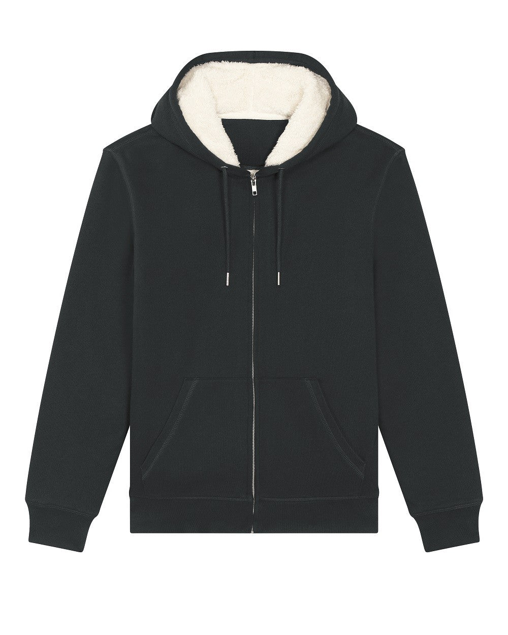 Unisex Hygger Sherpa Zip-Through Sweatshirt | BLACK