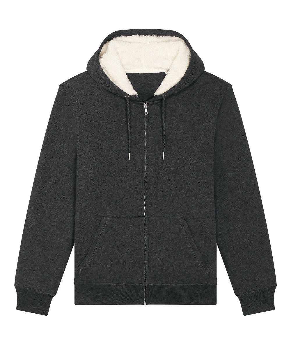Unisex Hygger Sherpa Zip-Through Sweatshirt | DARK HEATHER