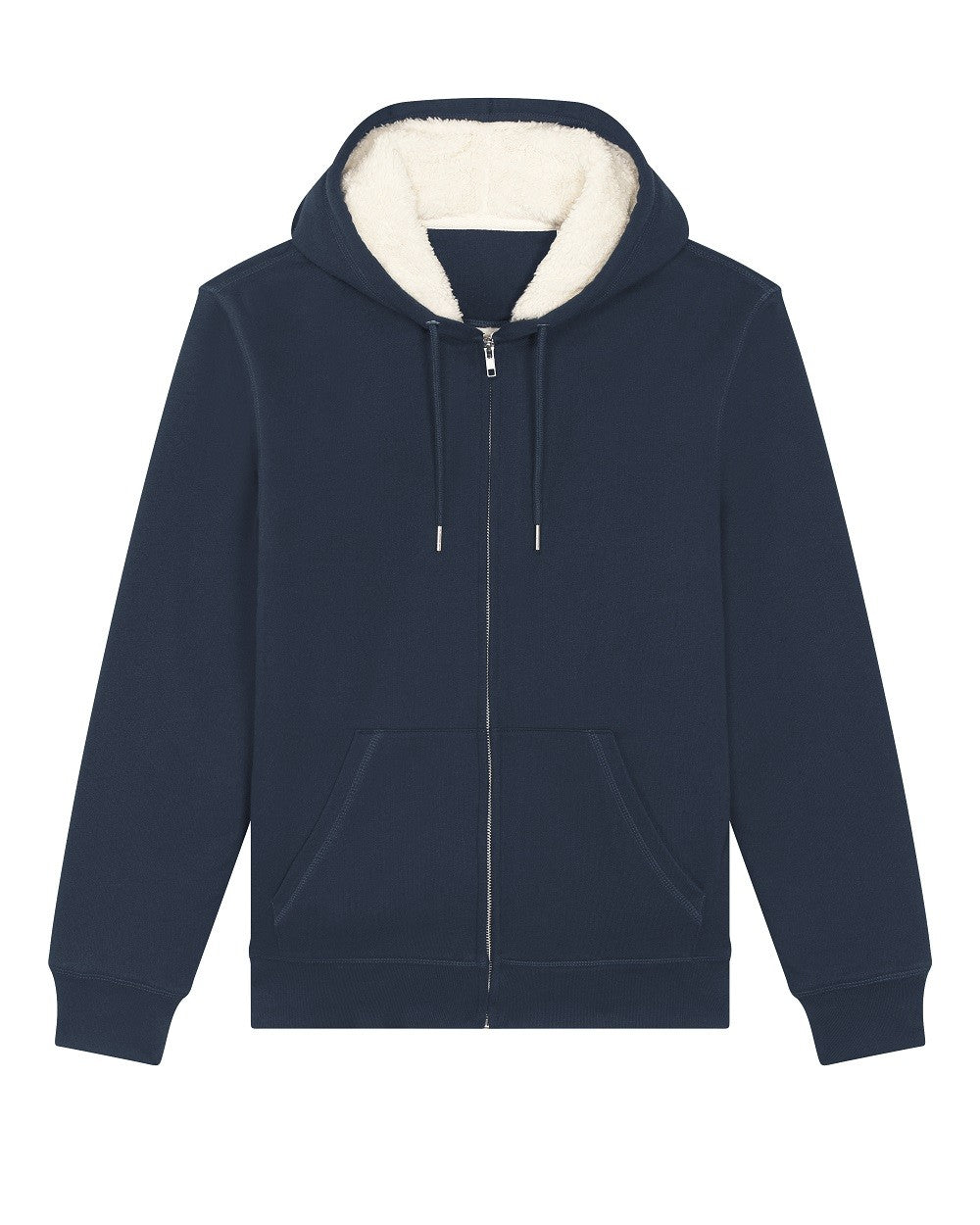 Unisex Hygger Sherpa Zip-Through Sweatshirt | FRENCH NAVY