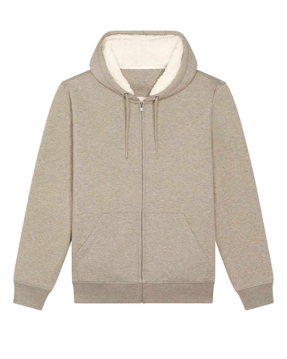 Unisex Hygger Sherpa Zip-Through Sweatshirt | HEATHER SAND