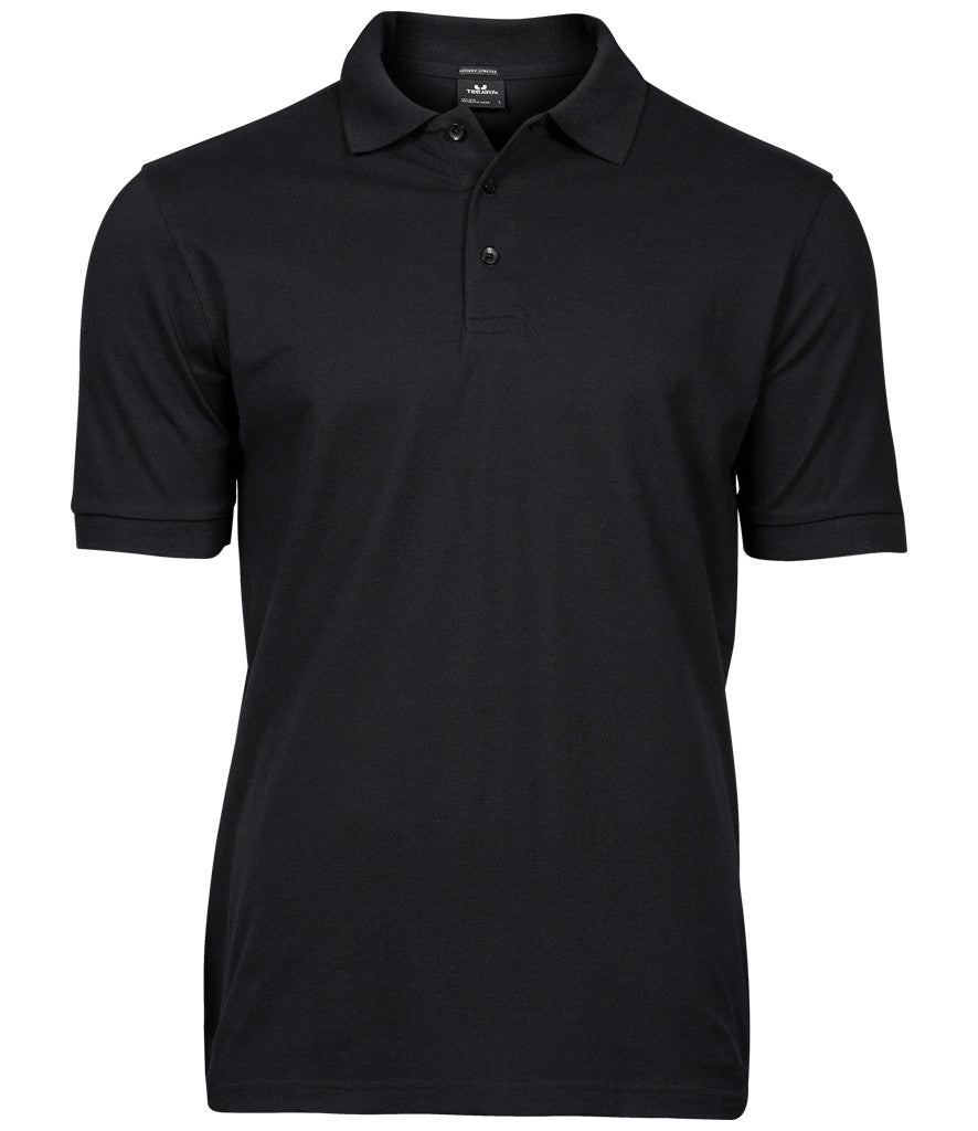 Luxury Stretch Polo | BLACK